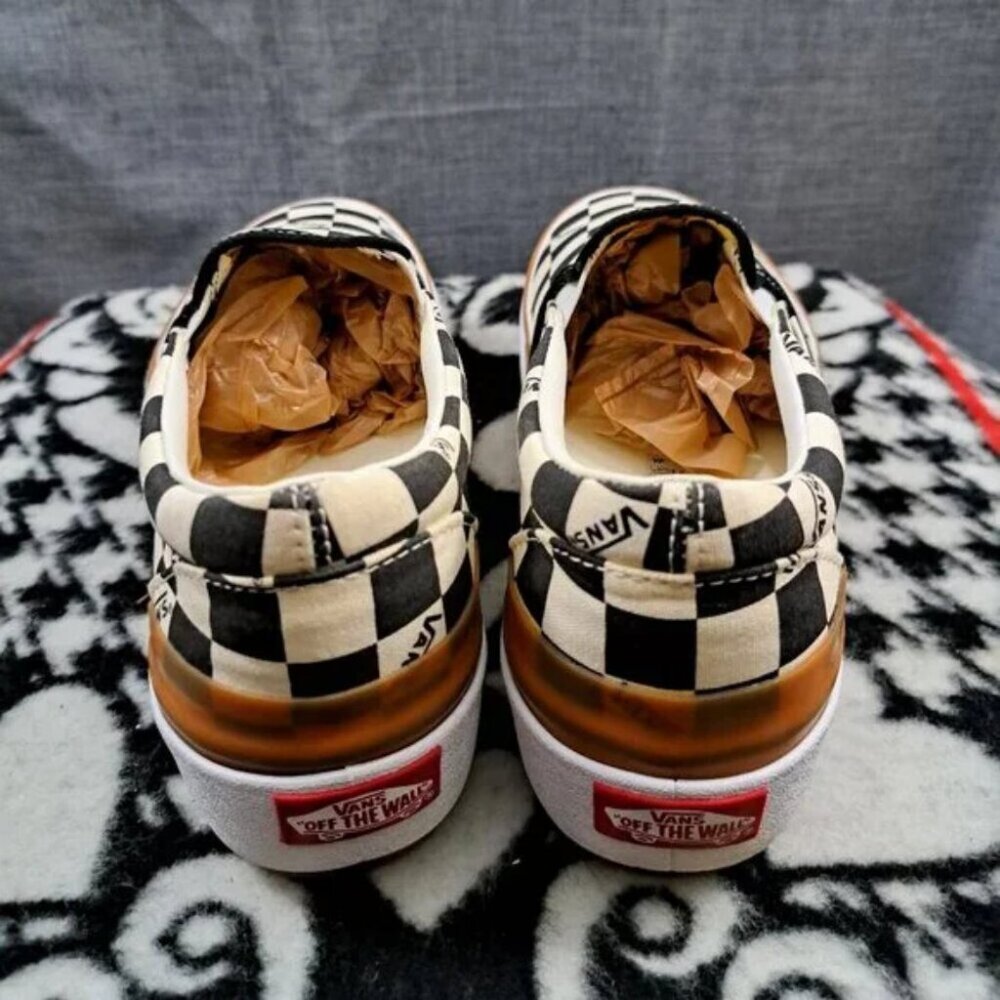 VANS Era Stacked Checkerboard Slip On Canvas Shoes - Picture 4 of 5